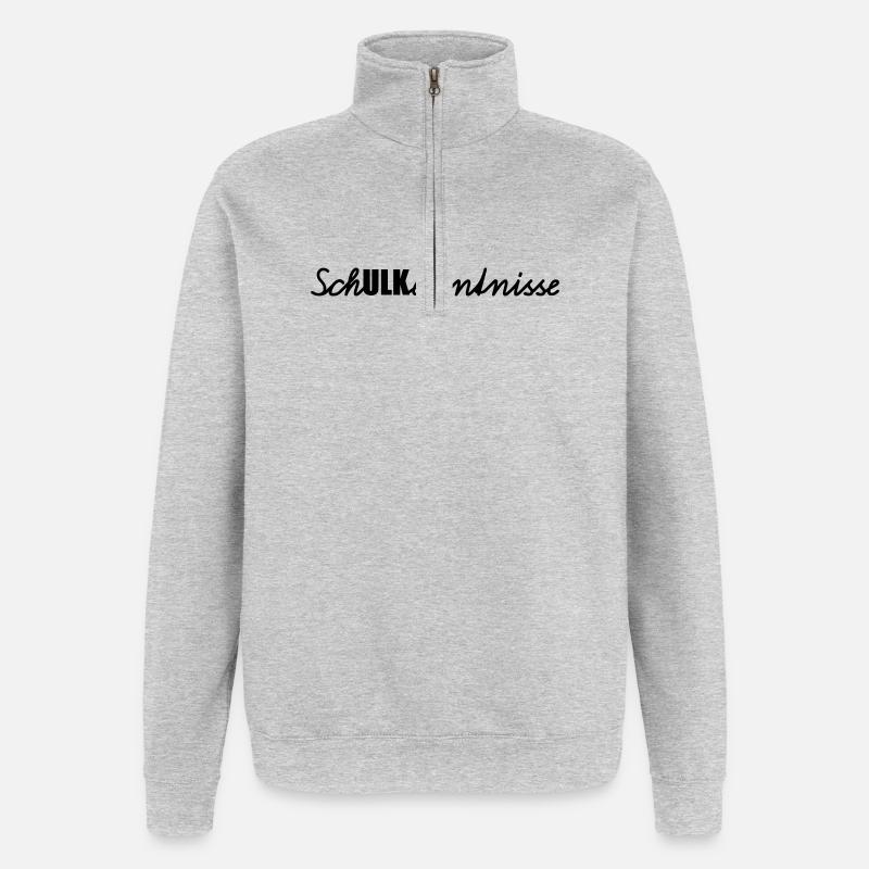 Connaissances de l’école - Sweat à zip 1/4 - gris chiné