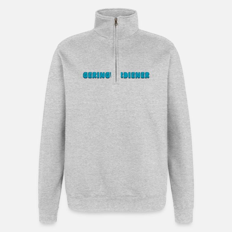 Geringverdiener - Quarter-Zip-Sweatshirt - Grau meliert