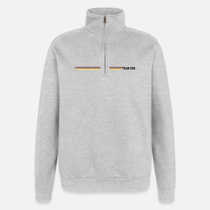 Équipe Allemagne - Sweat à zip 1/4 - gris chiné