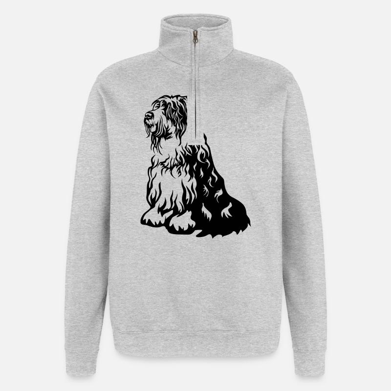Bobtail - Sweat à zip 1/4 - gris chiné