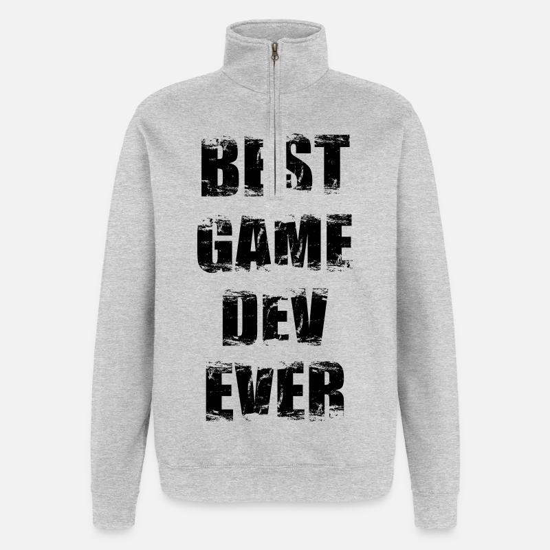 Bester Spieleentwickler aller Zeiten - Quarter-Zip-Sweatshirt - Grau meliert