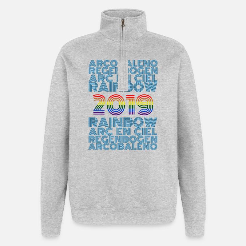 2019 - Quarter-Zip-Sweatshirt - Grau meliert