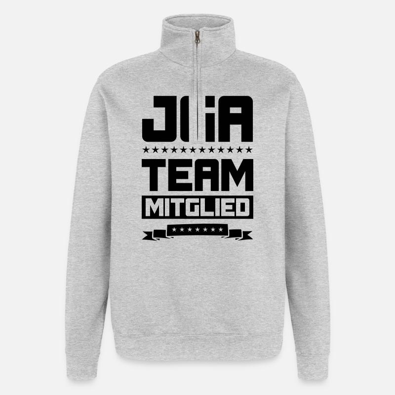 JGA TEAM MITGLIED - Quarter-Zip-Sweatshirt - Grau meliert