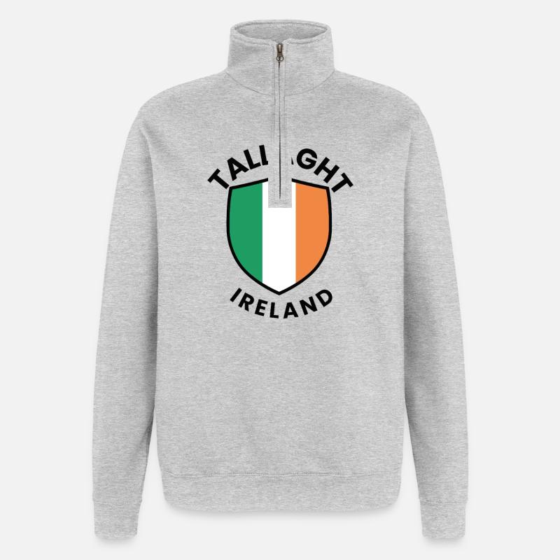 Bouclier irlandais de Tallaght - Sweat à zip 1/4 - gris chiné