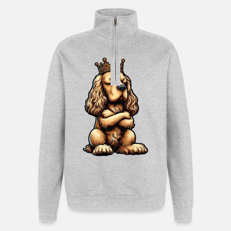 Cocker Spaniel Cockerhund Cocker Spaniel Besitzer - Quarter-Zip-Sweatshirt - Grau meliert