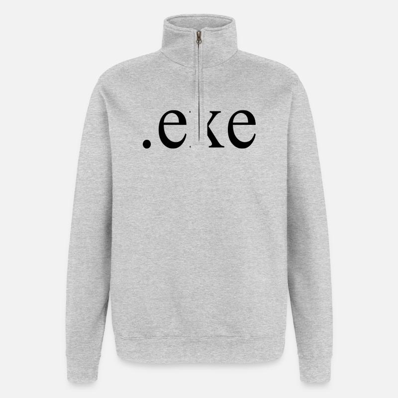 exe datei - Quarter-Zip-Sweatshirt - Grau meliert