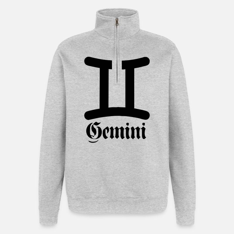 Zwillinge Zwillinge - Quarter-Zip-Sweatshirt - Grau meliert
