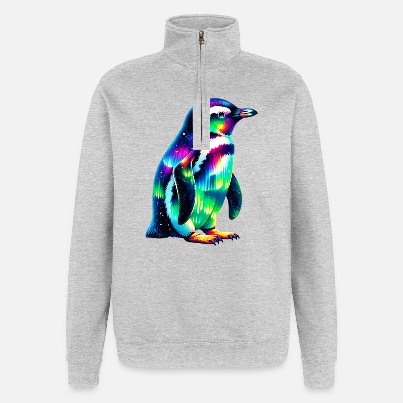 Penguin - Quarter-Zip Sweatshirt - heather grey