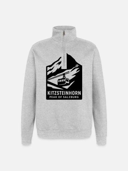 Kitzsteinhorn Alps - Quarter-Zip Sweatshirt - heather grey