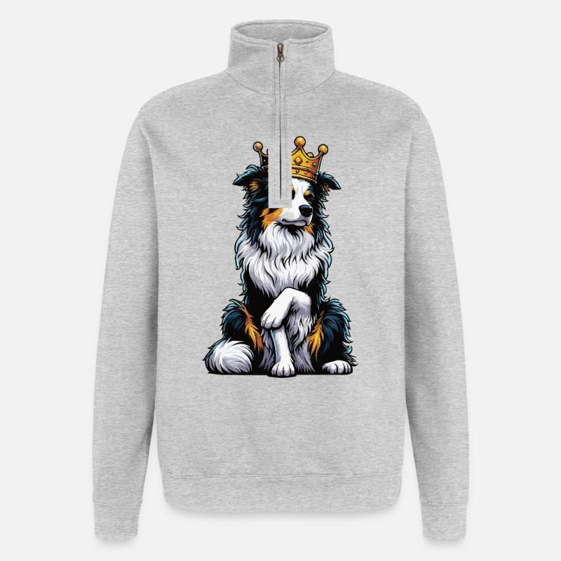 Australian Shepherd Aussie Aussie Owners Aussies - Quarter-Zip Sweatshirt - heather grey