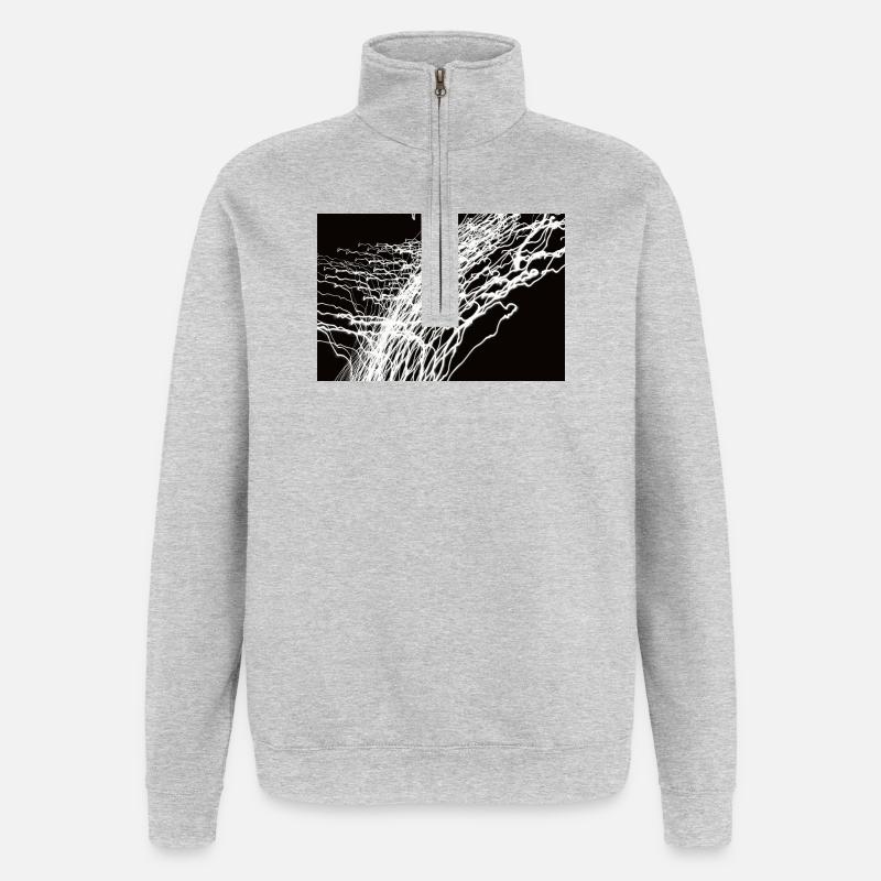 Lichtspiele 1 - Sweat à zip 1/4 - gris chiné