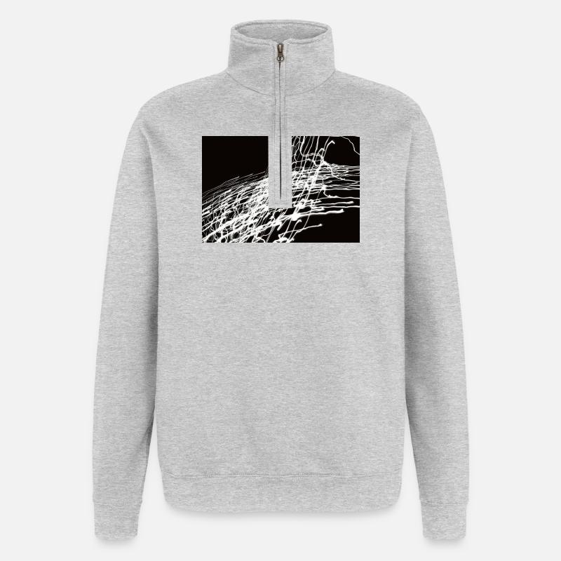 Lichtspiele 2 - Sweat à zip 1/4 - gris chiné