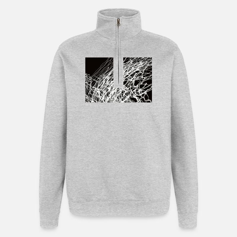 Lichtspiele 3 - Quarter-Zip Sweatshirt - heather grey