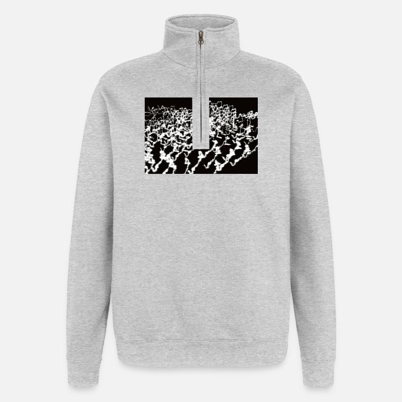 Lichtspiele 6 - Sweat à zip 1/4 - gris chiné