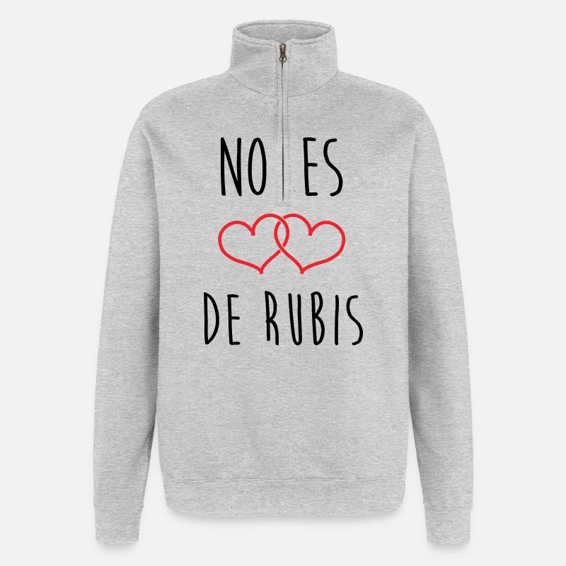 Rubinhochzeit – 35 Jahre Ehe - Quarter-Zip-Sweatshirt - Grau meliert