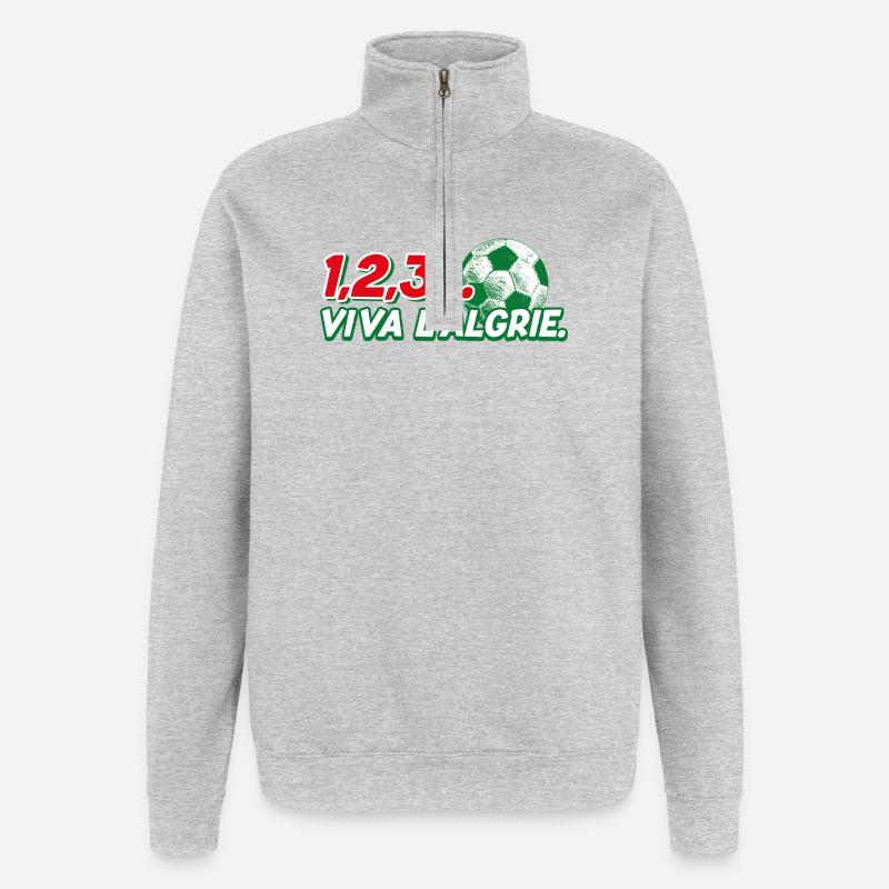123 viva l'Algérie - Sweat à zip 1/4 - gris chiné