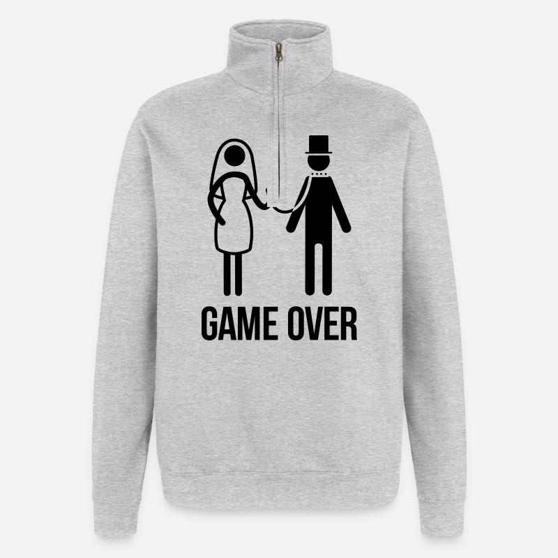 junggesellen abschied bachelor party - Quarter-Zip-Sweatshirt - Grau meliert