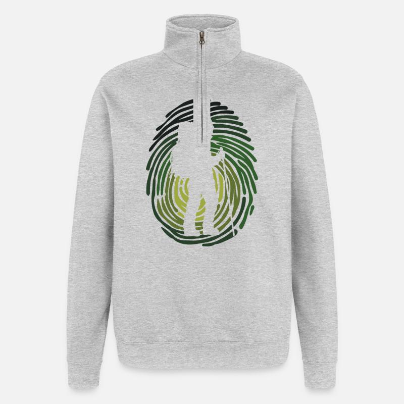 Naturerlebnis Wandern Statement Wanderer Klettern - Quarter-Zip-Sweatshirt - Grau meliert