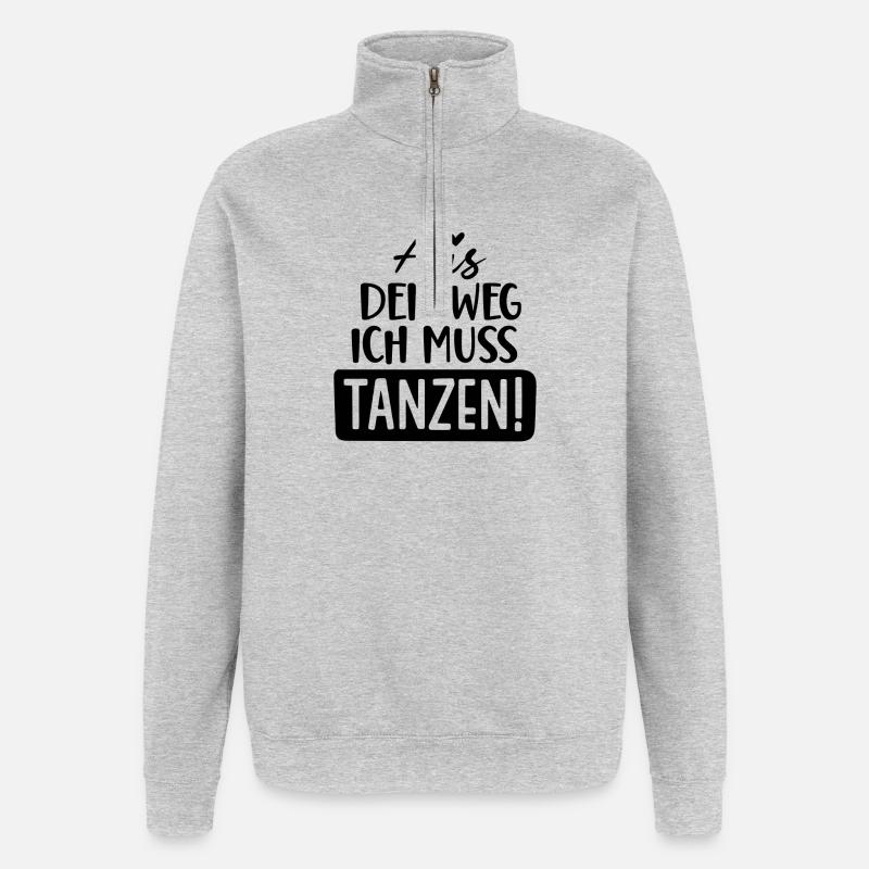 Party Wochenende Tango Disco Kneipe - Quarter-Zip-Sweatshirt - Grau meliert