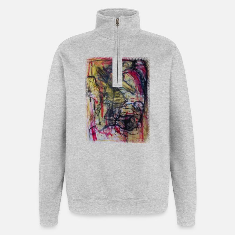 hippocampe - Sweat à zip 1/4 - gris chiné