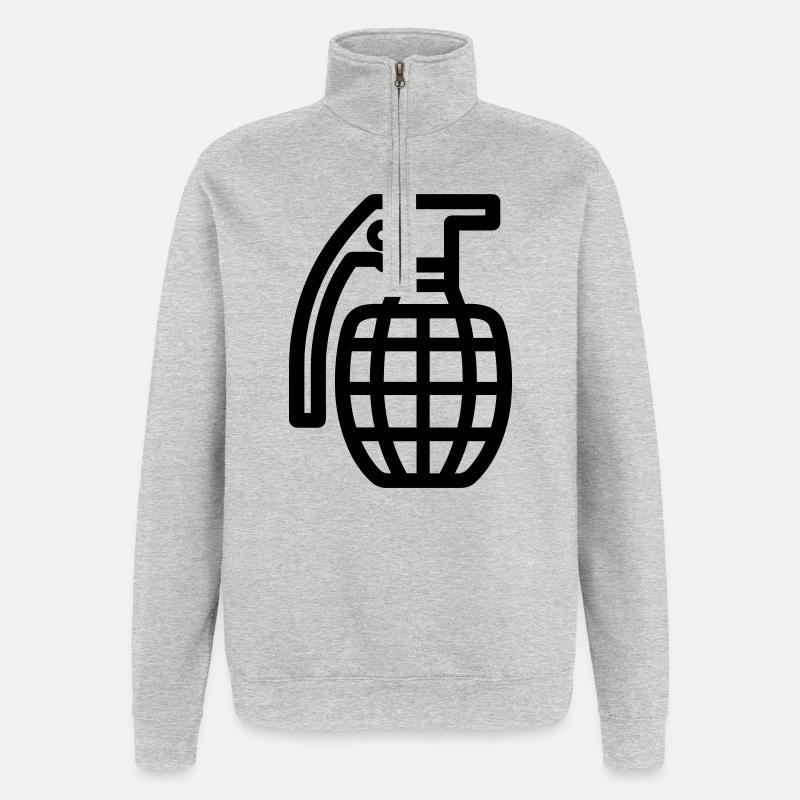 Grenada - Quarter-Zip-Sweatshirt - Grau meliert