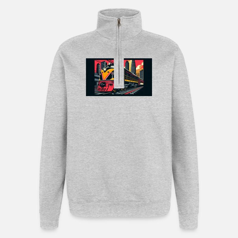 Train 1 4 - Quarter-Zip Sweatshirt - heather grey