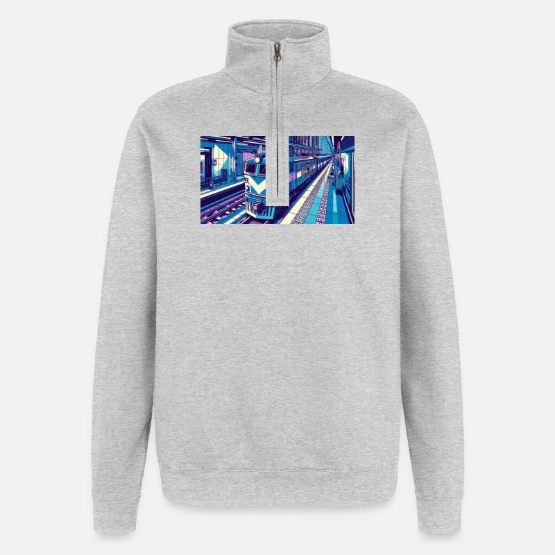 Train 2 4 - Quarter-Zip Sweatshirt - heather grey