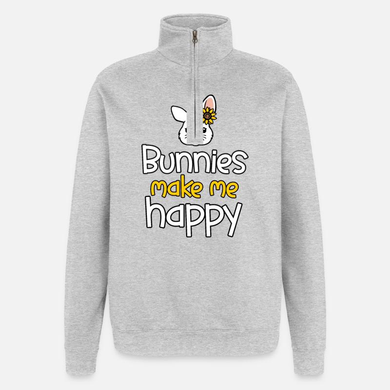 Rabbit Rabbit - Quarter-Zip Sweatshirt - heather grey