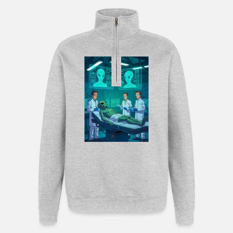 Alien Autopsy – Das geheime Labor - Quarter-Zip-Sweatshirt - Grau meliert