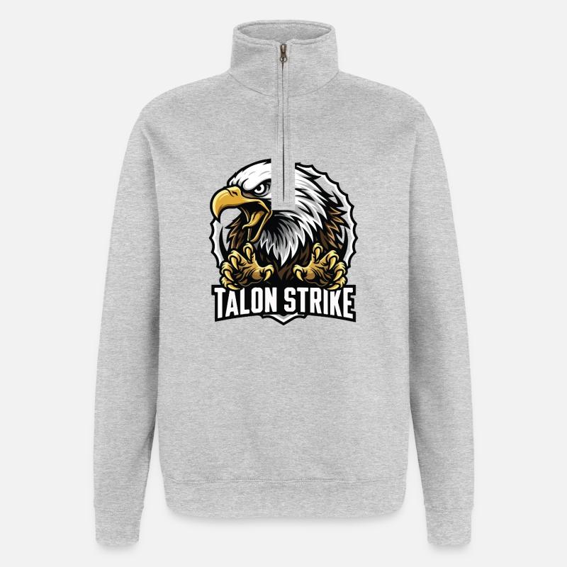 Talon Strike Eagle Attack Strength - Quarter-Zip Sweatshirt - heather grey