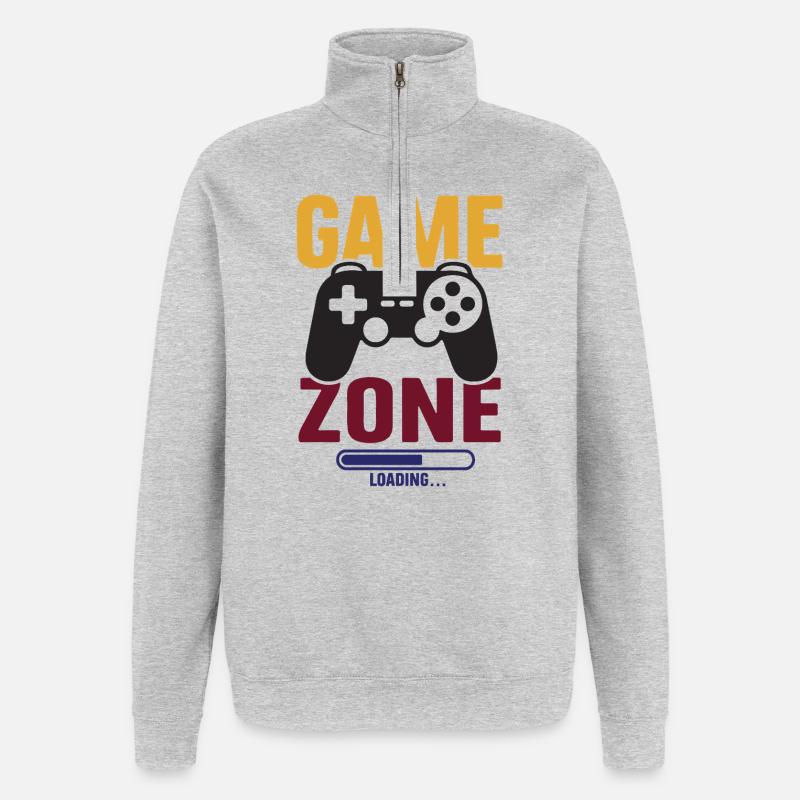 Game - Game Zone. Loading... - Quarter-Zip Sweatshirt - heather grey