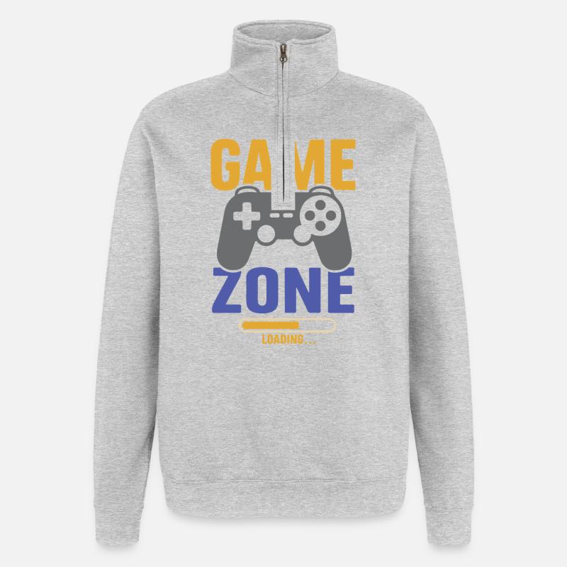 Game - Game Zone. Loading... - Quarter-Zip Sweatshirt - heather grey