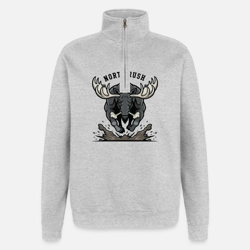 North Rush Élan Force Nordique - Sweat à zip 1/4 - gris chiné