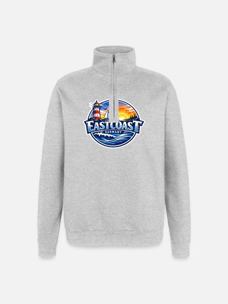Eastcoast Germany - Quarter-Zip Sweatshirt - heather grey