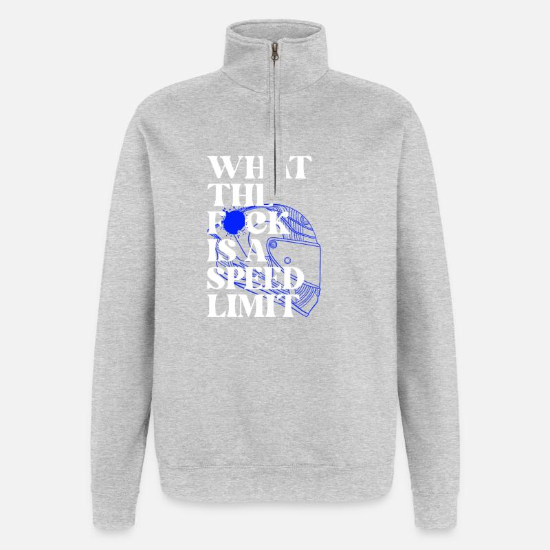 Auto - Quarter-Zip-Sweatshirt - Grau meliert