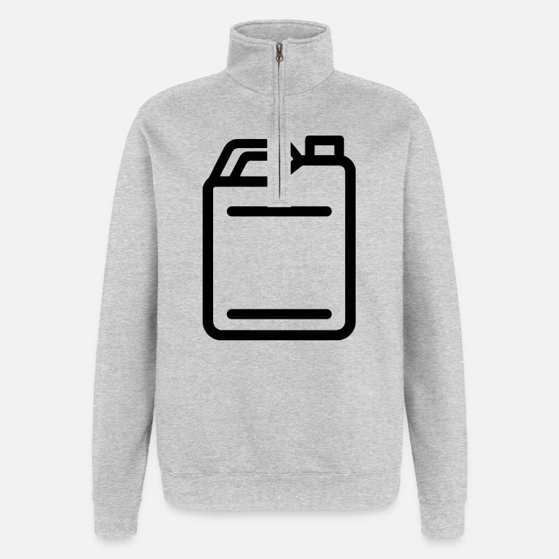 jerrican - Sweat à zip 1/4 - gris chiné