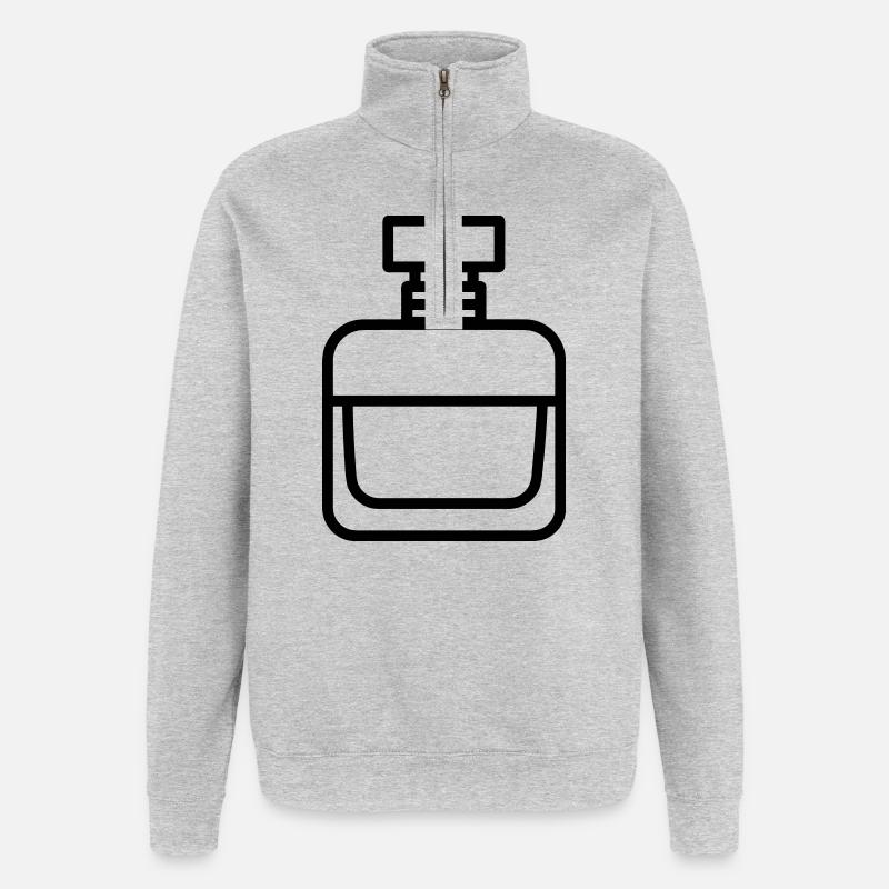 perfume bottle - Quarter-Zip Sweatshirt - heather grey