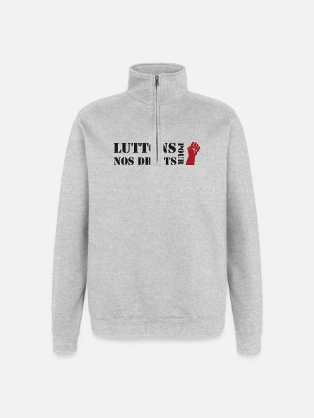 Fighting for our Rights! - Quarter-Zip Sweatshirt - heather grey