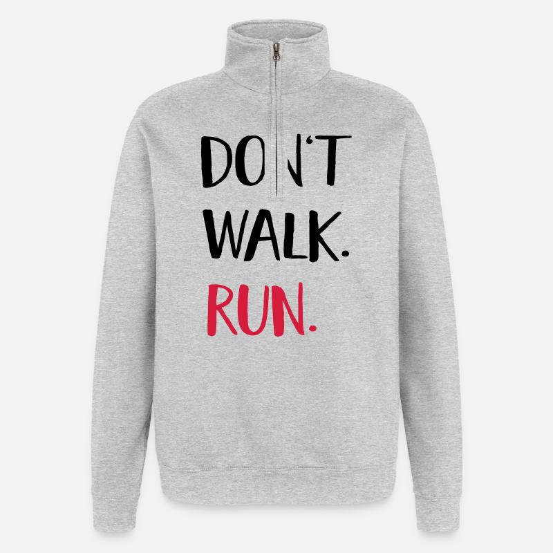 run - Quarter-Zip Sweatshirt - heather grey