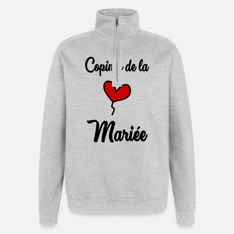 FREUNDINNEN DER BRAUT - Quarter-Zip-Sweatshirt - Grau meliert