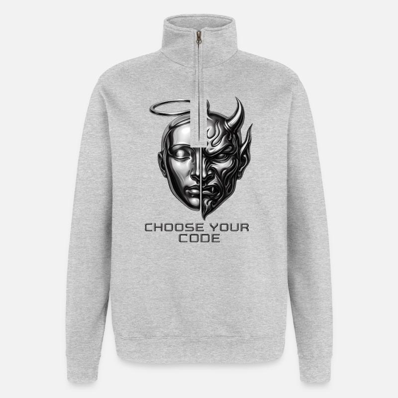 Code of Light and Darkness - Quarter-Zip Sweatshirt - heather grey