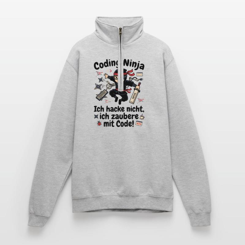 Coder Ninja Programmierer Humor Quarter-Zip-Sweatshirt