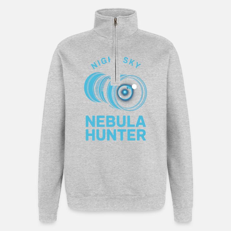 Nebula Hunter Nachthimmel - Quarter-Zip-Sweatshirt - Grau meliert