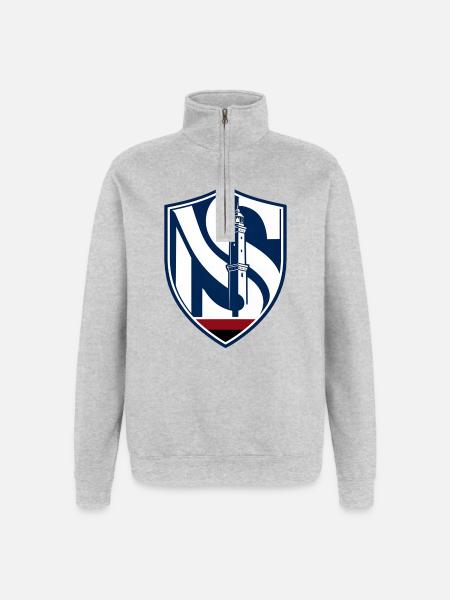 Lighthouse in the night - Quarter-Zip Sweatshirt - heather grey