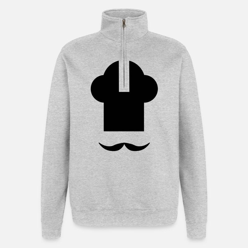 Cuisine - Sweat à zip 1/4 - gris chiné