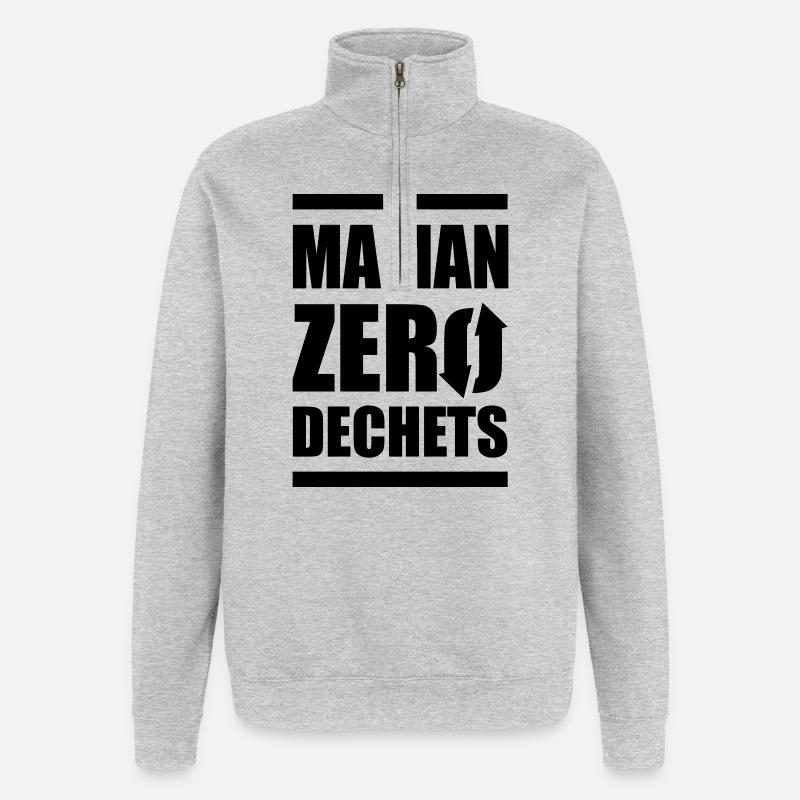 Zero waste mom - Quarter-Zip Sweatshirt - heather grey
