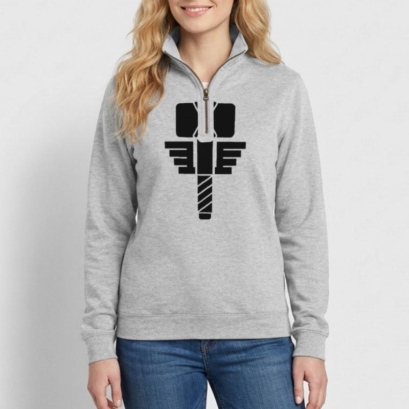 Thor Hammer – Wikinger Mjölnir Comic Superheld Quarter-Zip-Sweatshirt
