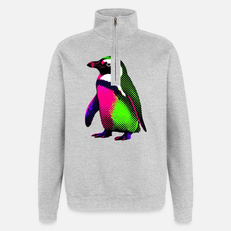 Penguin - Quarter-Zip Sweatshirt - heather grey