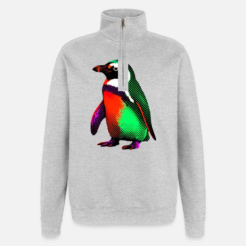 Penguin - Quarter-Zip Sweatshirt - heather grey