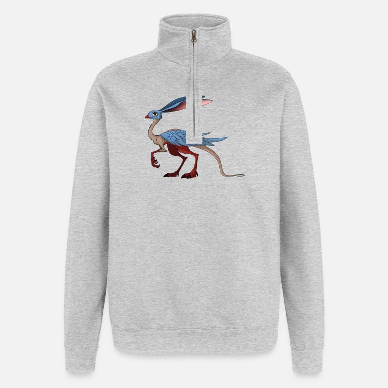 Lepterix - Sweat à zip 1/4 - gris chiné